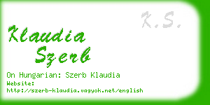 klaudia szerb business card